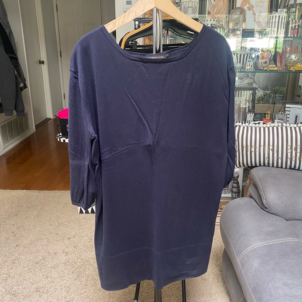 BCBG navy knit dress